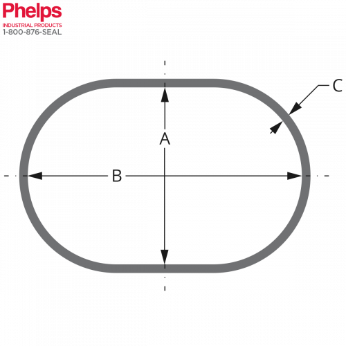 Phelps Style 12001 - Boiler Gasket Obround Shape