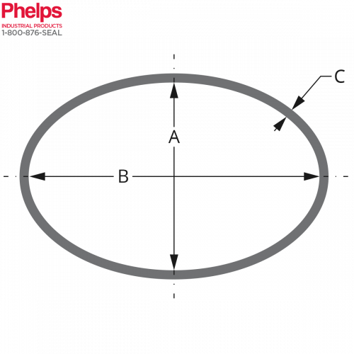 Phelps Style 12000 - Boiler Gasket Elliptical Shape, with dim