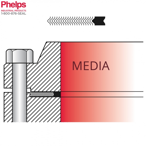 Phelps Style 9011 - Spiral Wound Gasket with Inner Ring for Large Male Femage Flange Phelps Style 9011 - Spiral Wound Gasket with Inner Ring for Large Male Femage Flange