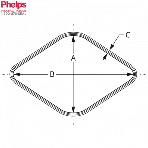 Phelps Spiral Wound Gasket Boiler Gasket - Diamond Shape