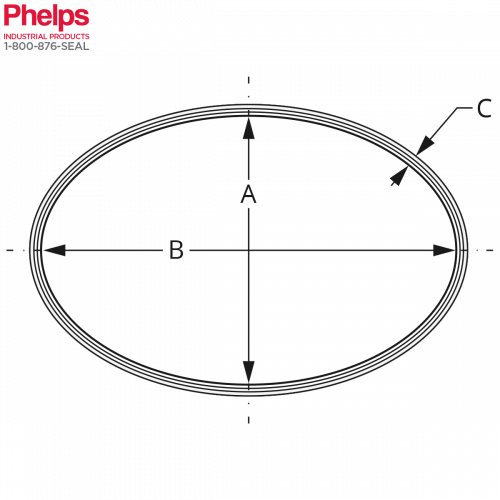 Phelps Spiral Wound Gasket Boiler Gasket - Elliptical Shape