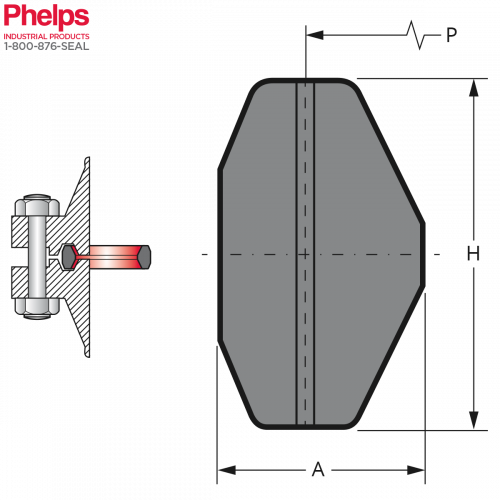 Phelps Style 9220 - RX-Type Ring Joint Gasket with dimensions